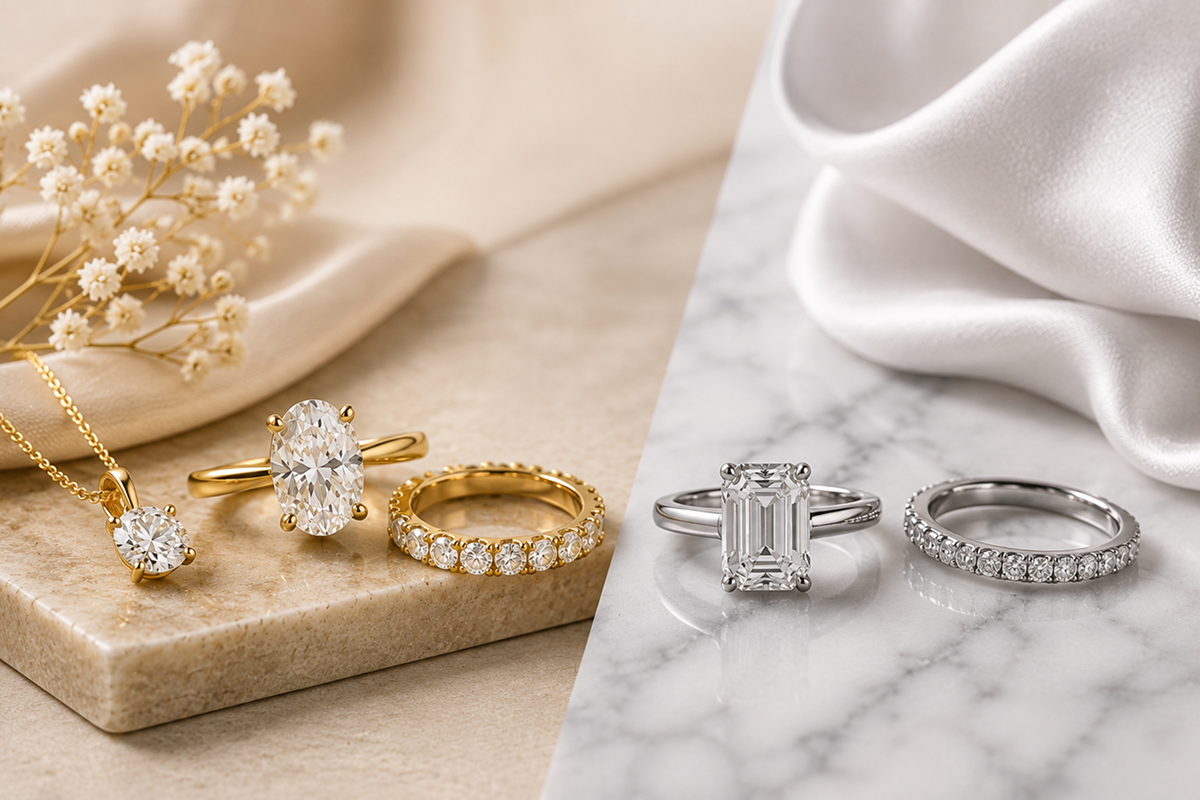 Yellow Gold vs White Gold: Which Metal Is Best for Lab-Grown Diamond Jewellery?