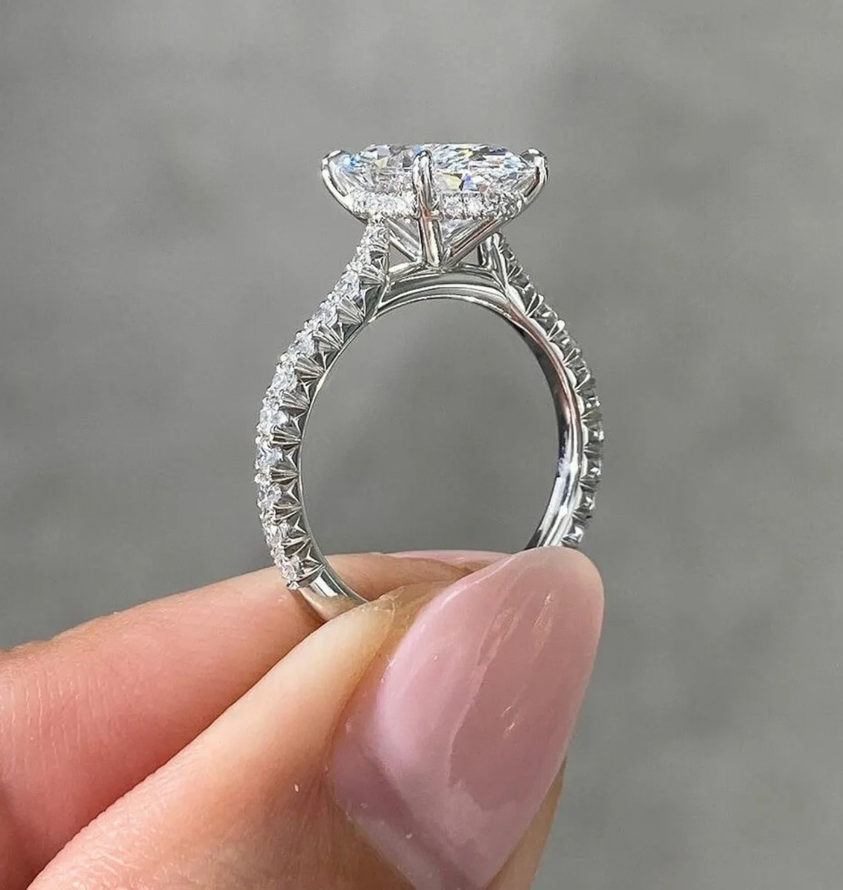 3.00ct Oval Lab-Grown Diamond Alla Engagement Ring