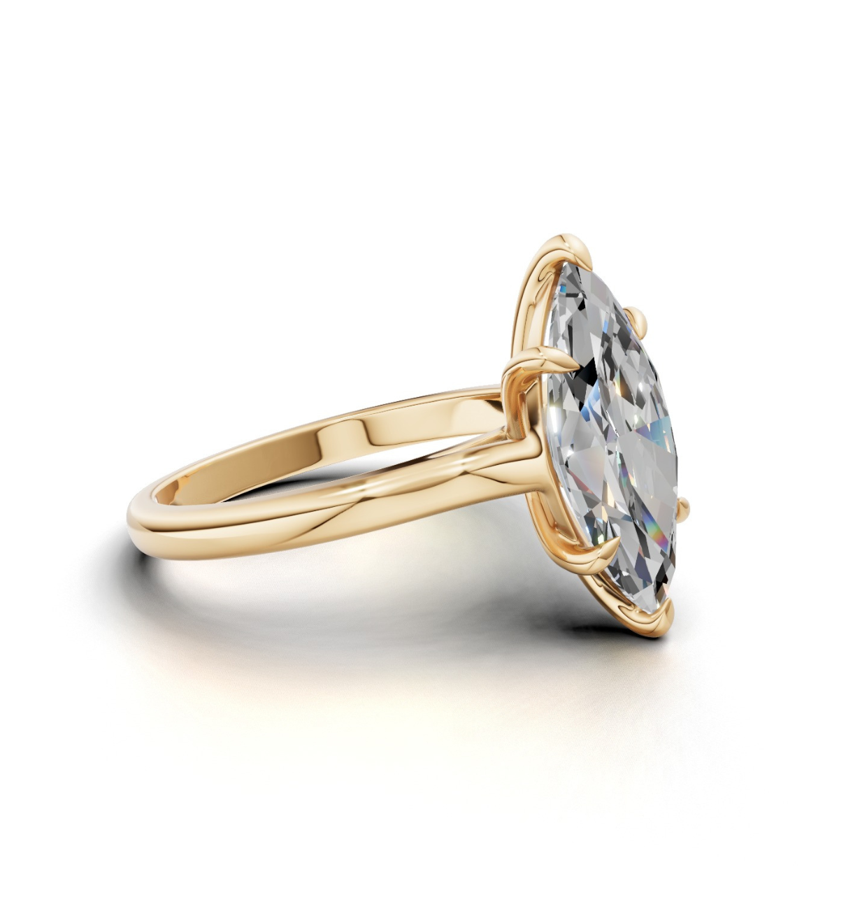 REGAL || 2.25Ct Lab-Grown Diamond Marquise Ring In 14K Gold