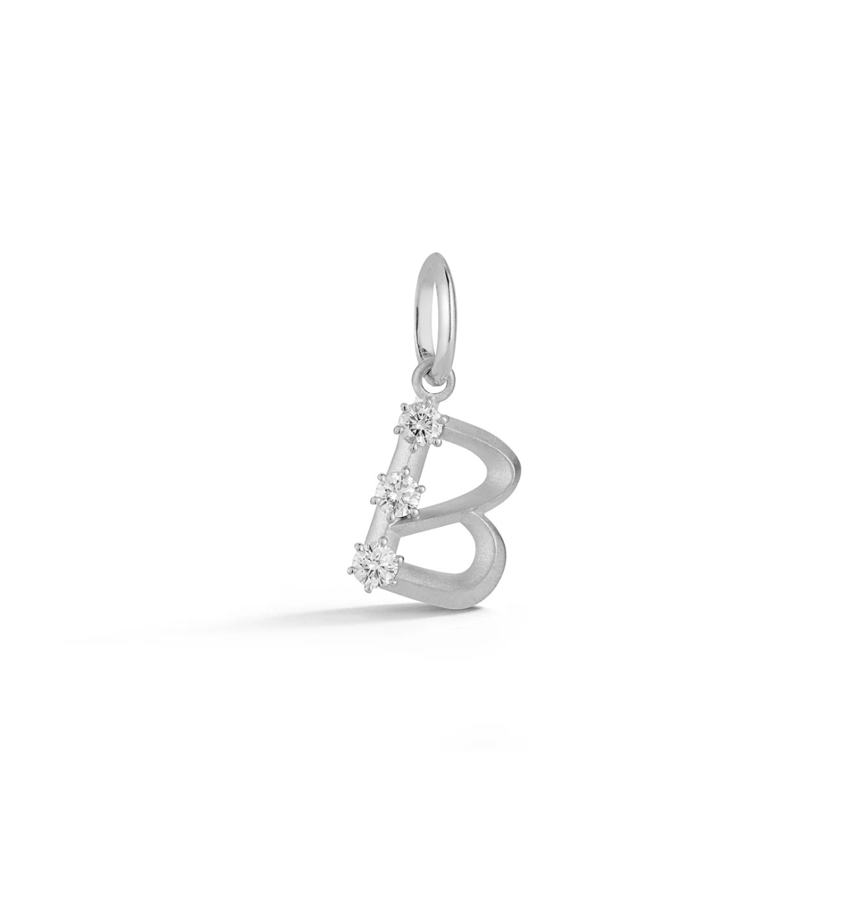 925 Sterling Silver Glam Letter Charm B