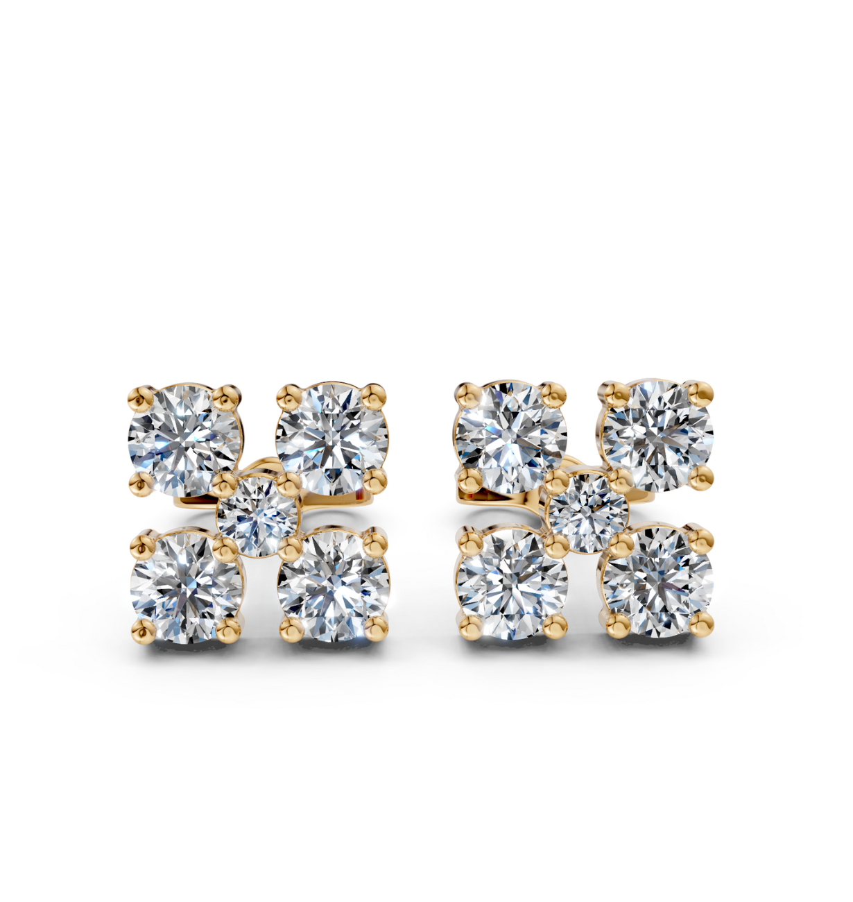 Celestia Cluster Stud Earrings