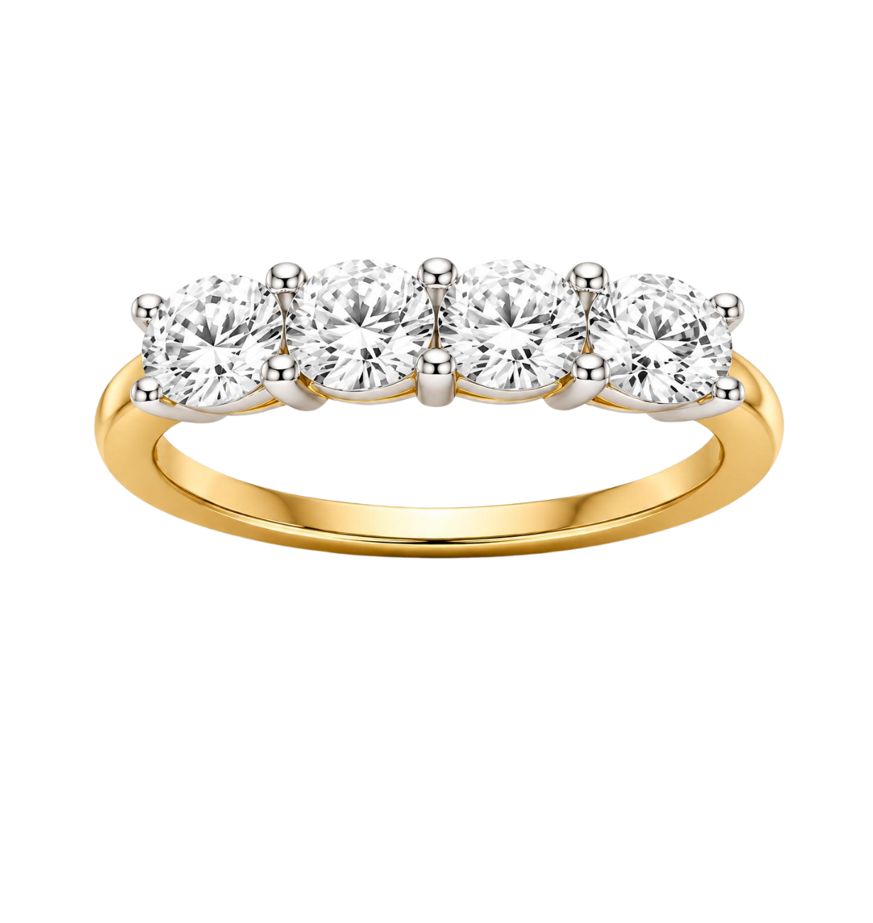 Close up of the Liora Band Set showcasing lab grown diamonds