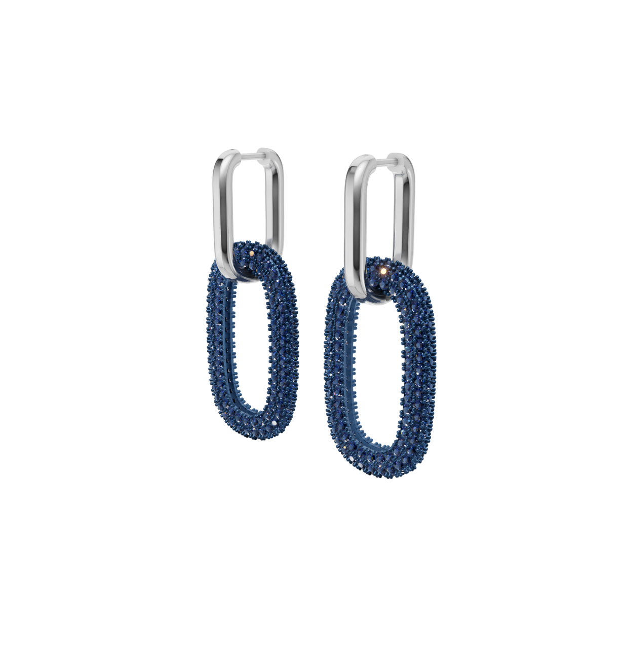 Elegant black drop earrings – Midnight Link design.