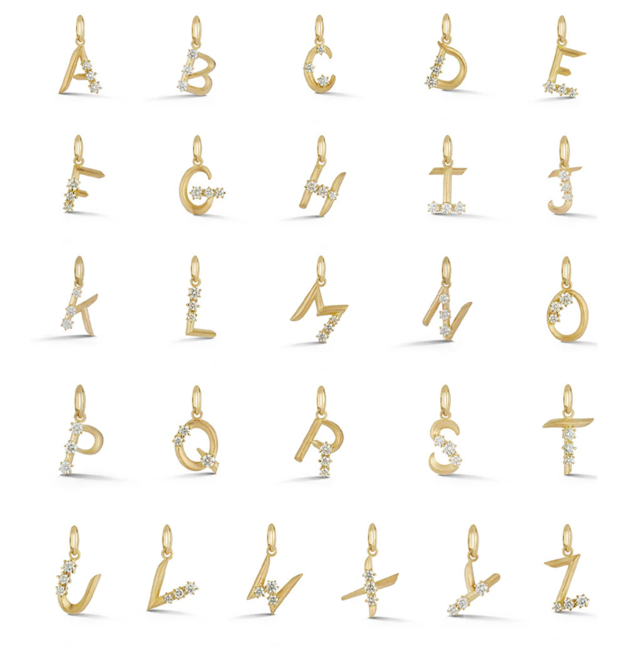 Glam Letter Charm in 18K Gold Vermeil and 925 Sterling Silver