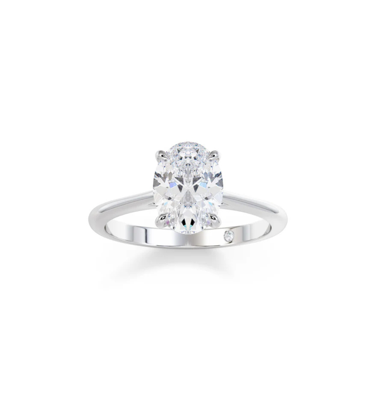 LAMA engagement ring featuring a brilliant oval-cut lab-grown diamond