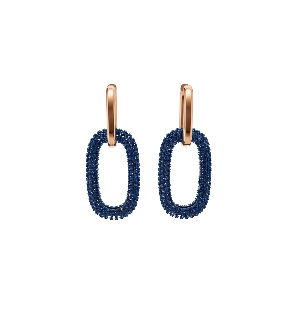 Midnight Link Drop Earrings