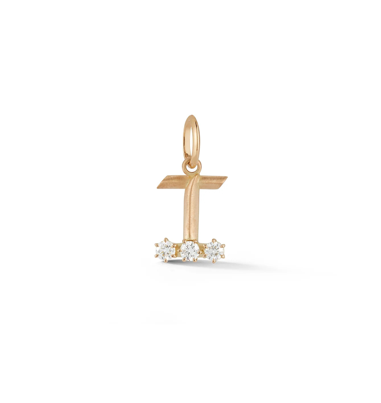 T Glam Letter Charm 18K Gold Vermeil