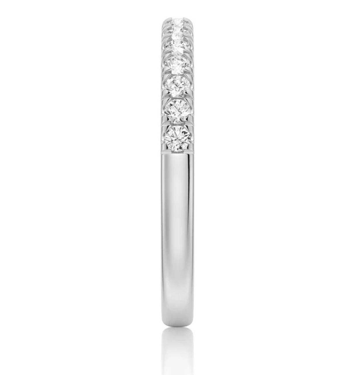 HALCYON || 0.15Ct Lab-Grown Diamond Half-Eternity Band In 14K Gold