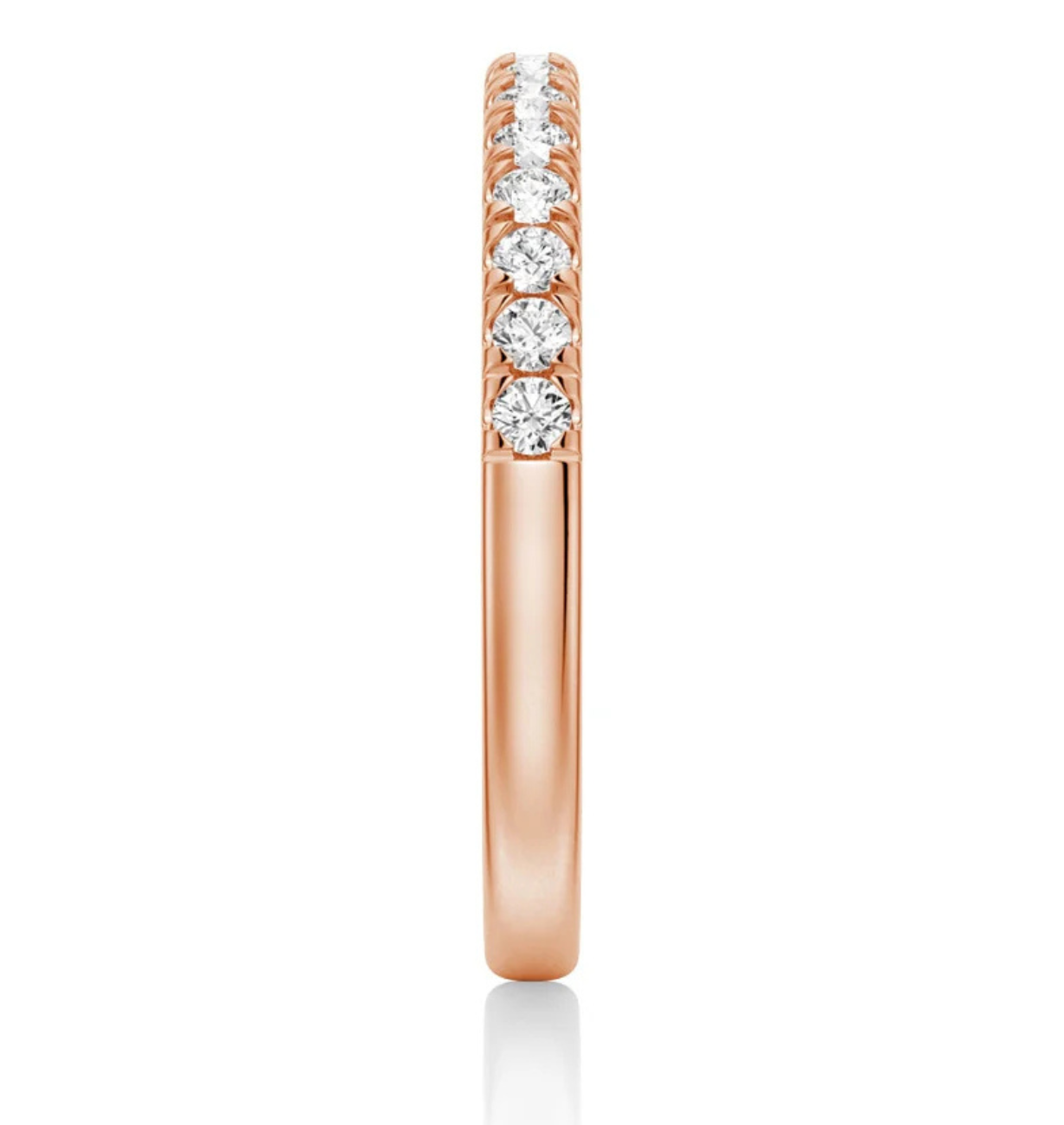 HALCYON || 0.15Ct Lab-Grown Diamond Half-Eternity Band In 14K Gold