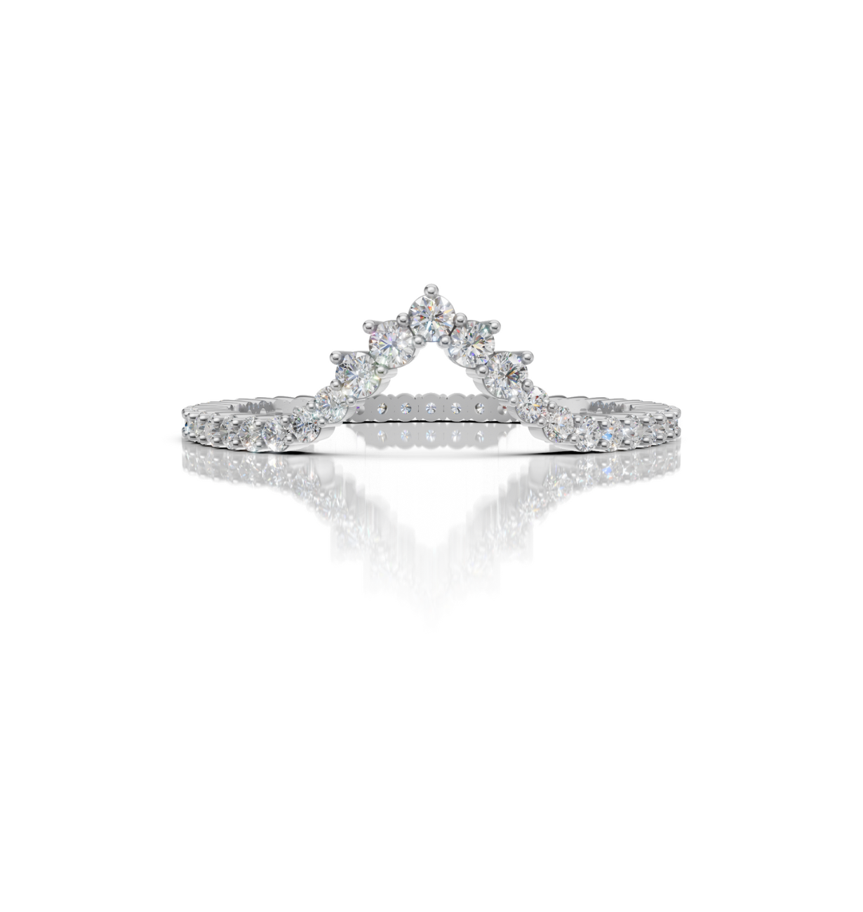 CHEVRON || 0.55Ct Lab-Grown Diamond Band In 14K Gold