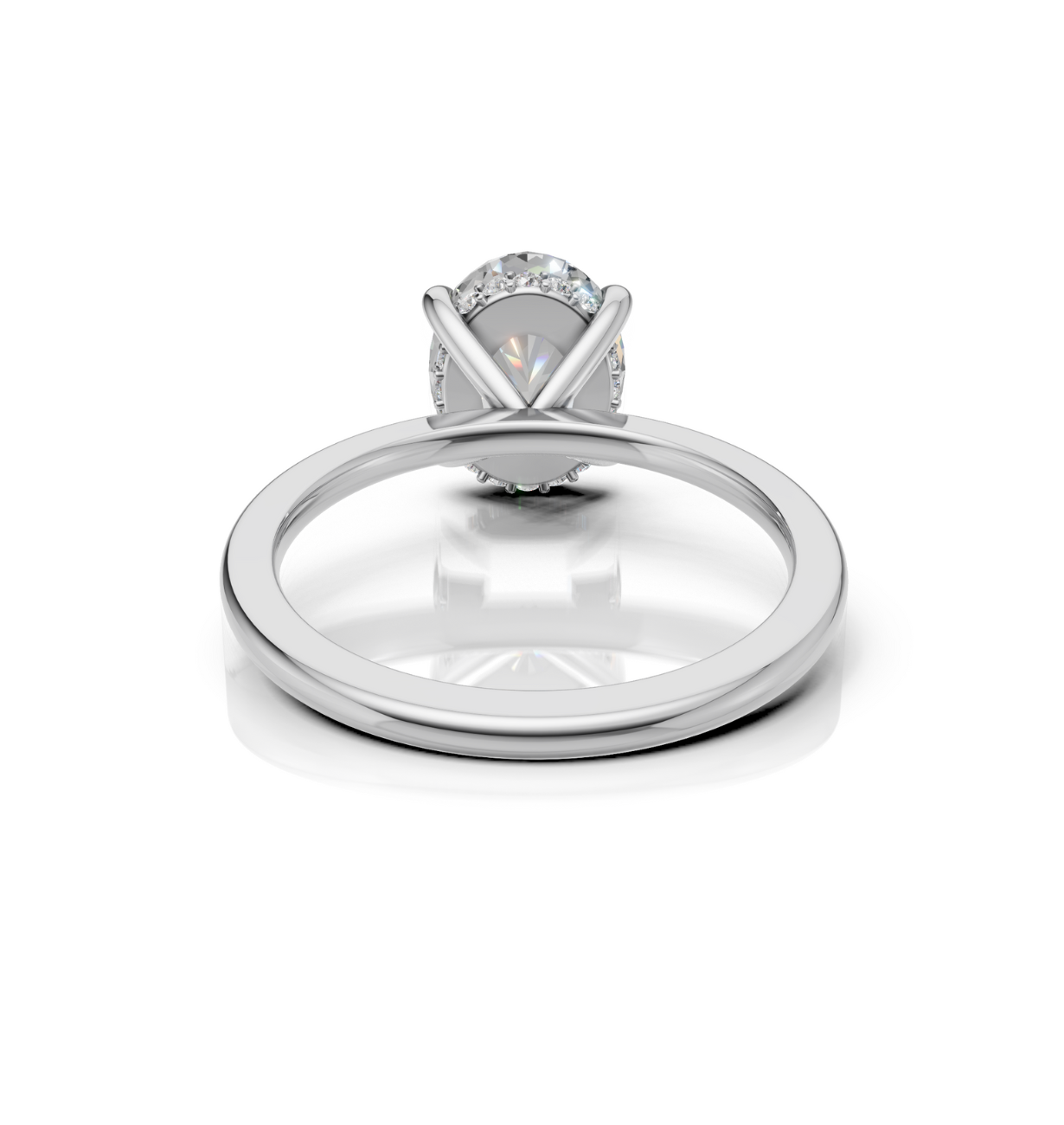 Silver ring with lab grown diamond