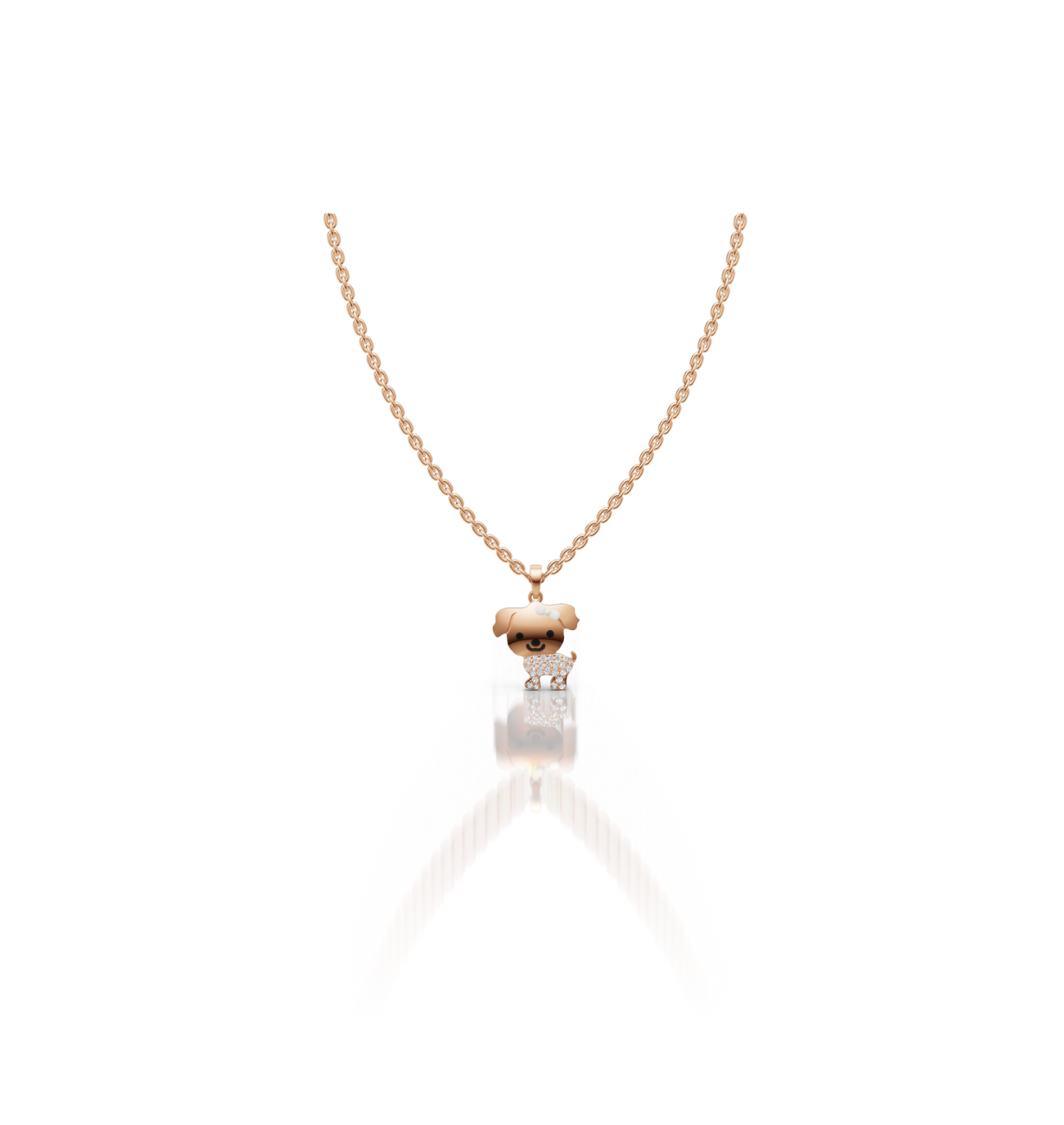 CUCCIOLO || 2.01Ct CZ Diamond Necklace In 925 Silver