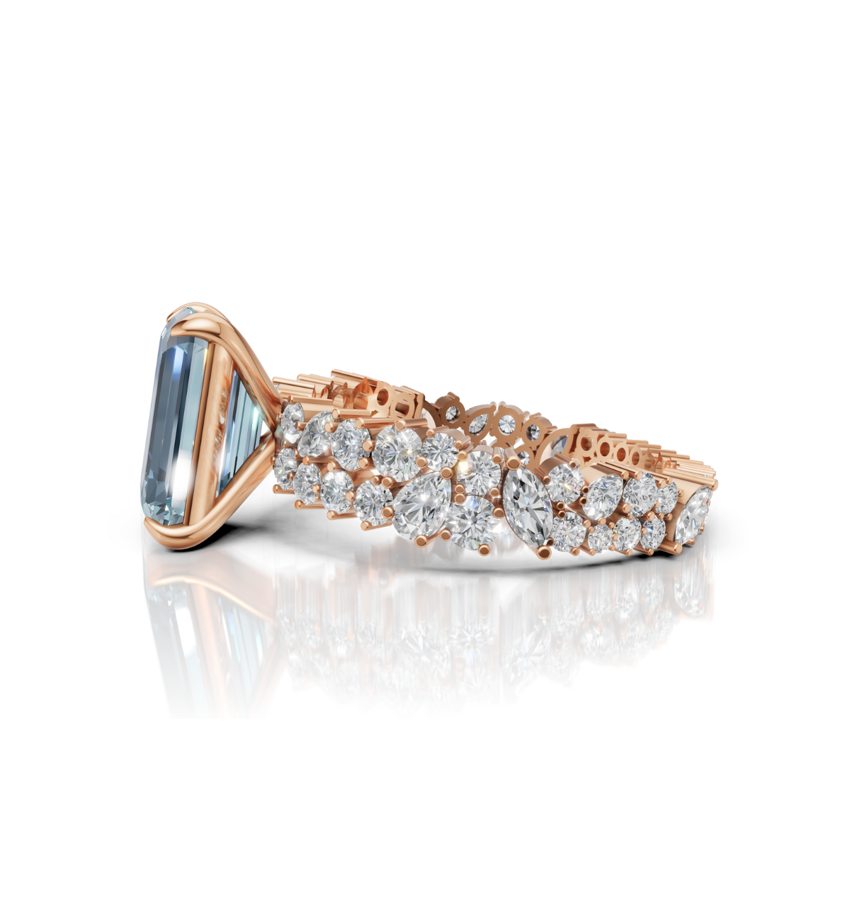 AQUIRA || 3Ct Lab-Grown Diamond Ring In 14K Gold