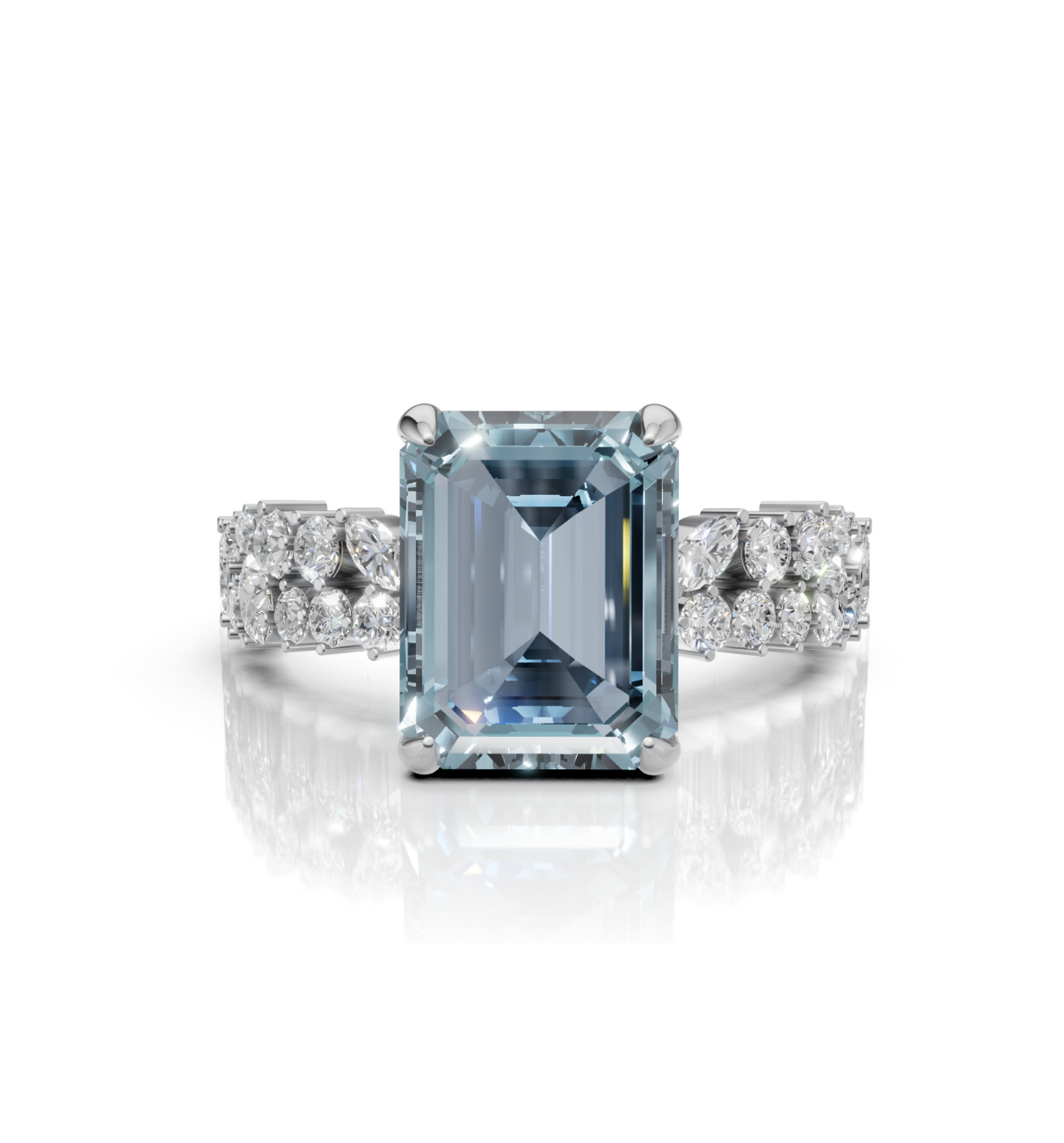AQUIRA || 3Ct Lab-Grown Diamond Ring In 14K Gold