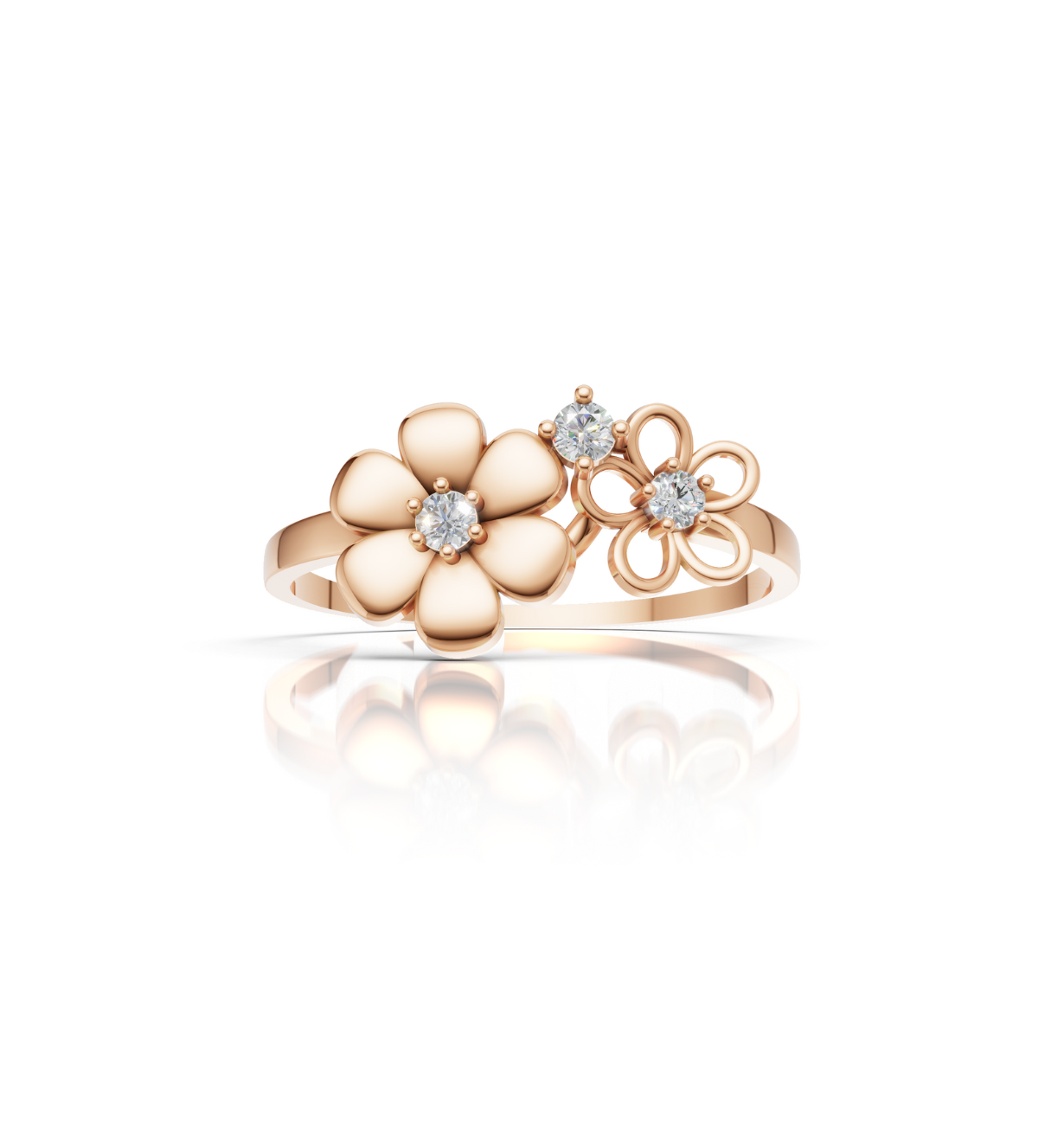 FLEURIS || 1.05Ct Lab-Grown Diamond Ring in 14K Gold
