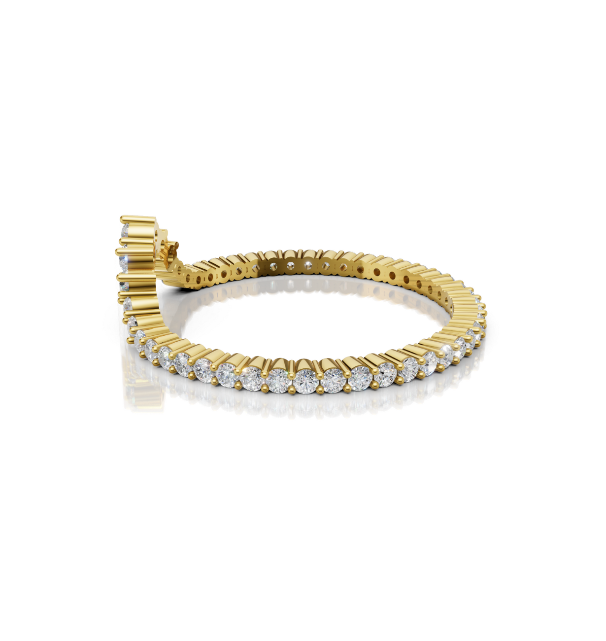 CHEVRON || 0.55Ct Lab-Grown Diamond Band In 14K Gold