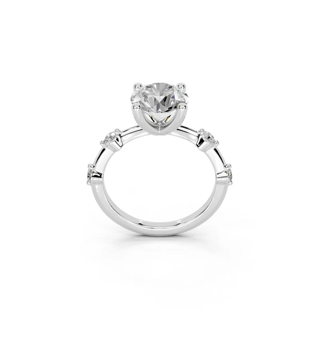 diamond detail on ryna oval engagement ring