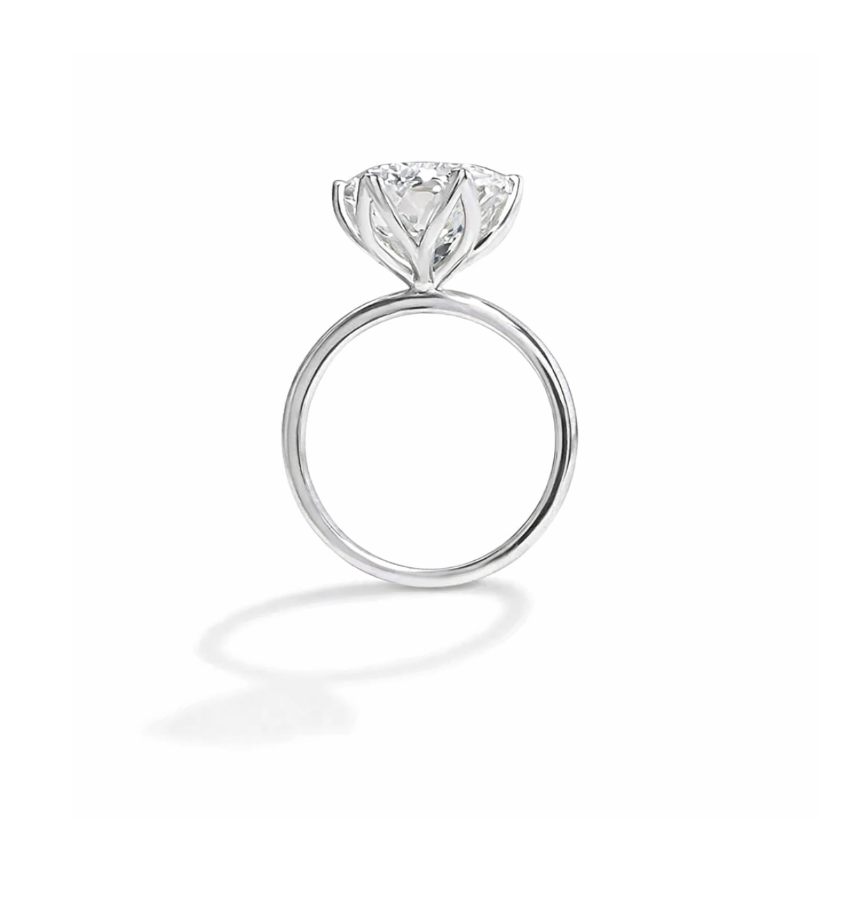 elysia portuguese ring with lab grown diamond in 14k White gold