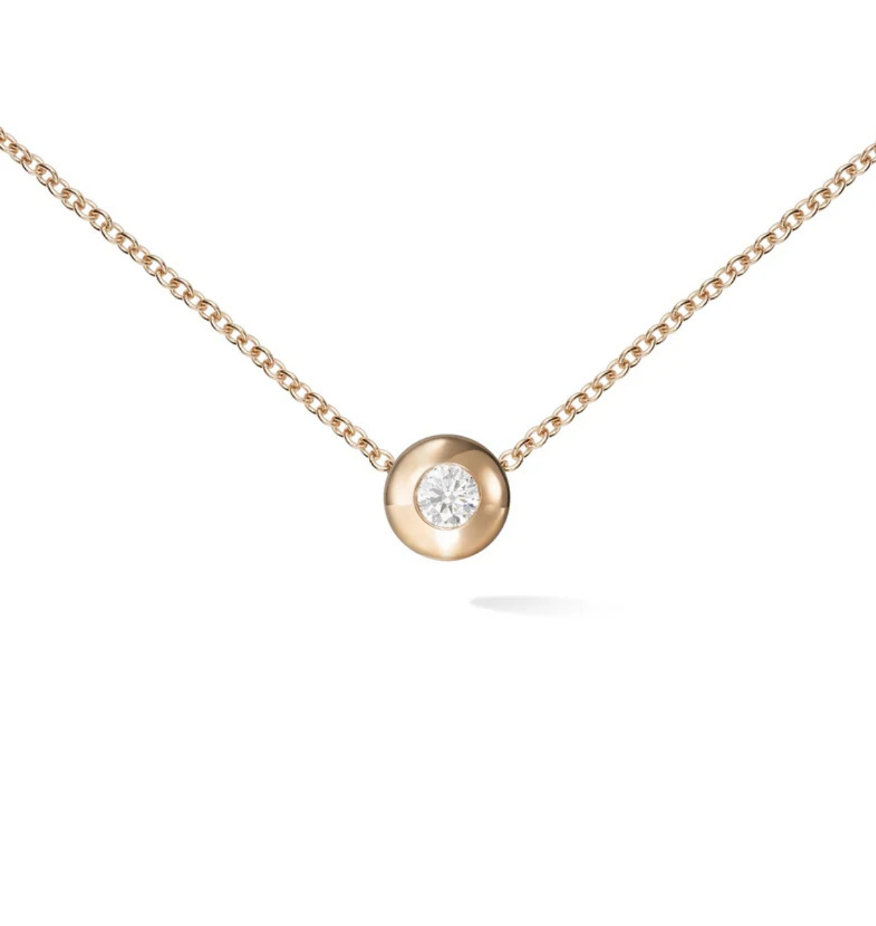 lab grown diamond halo necklace with fine gold chain