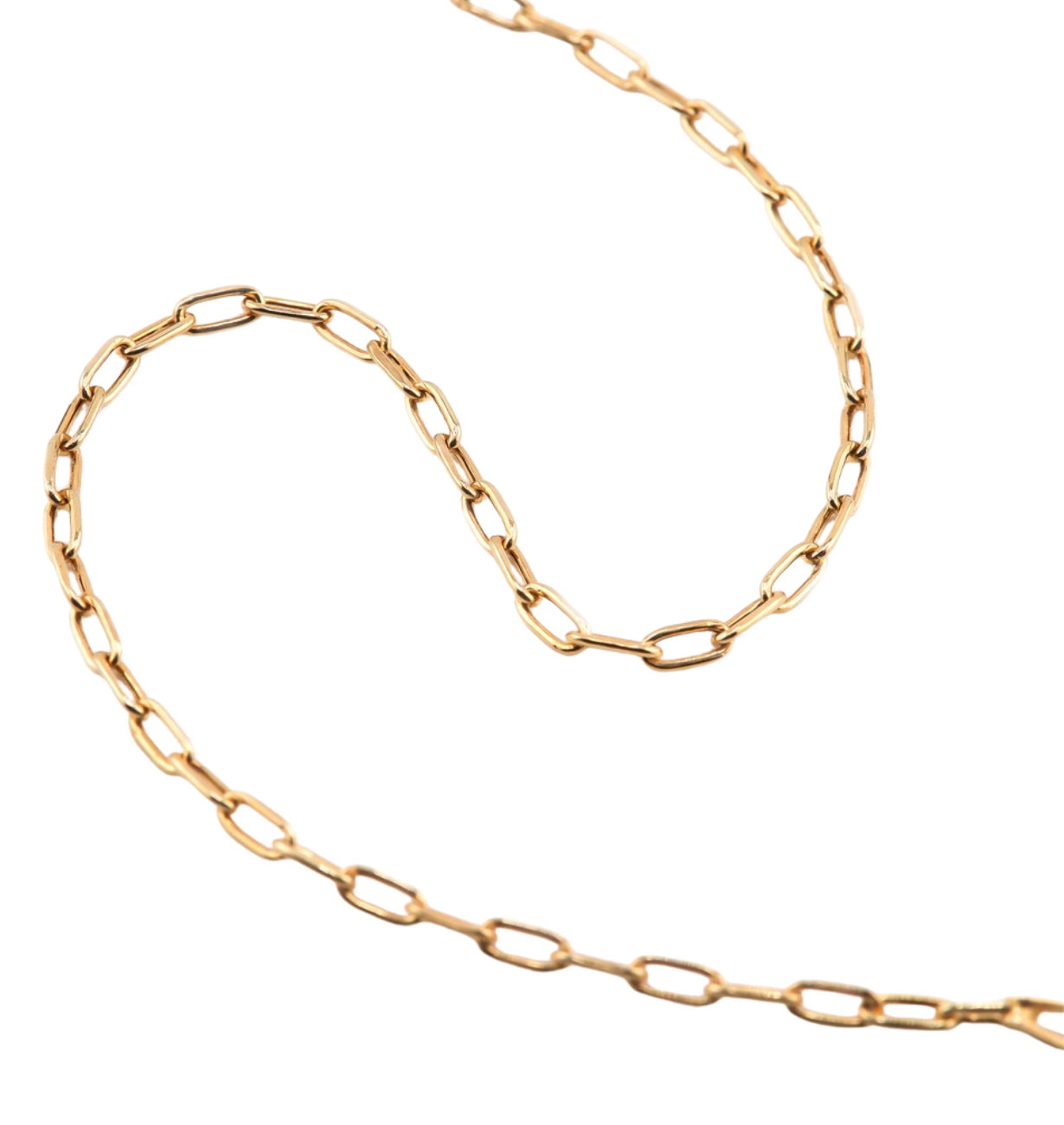 link bracelet with polished gold chain design