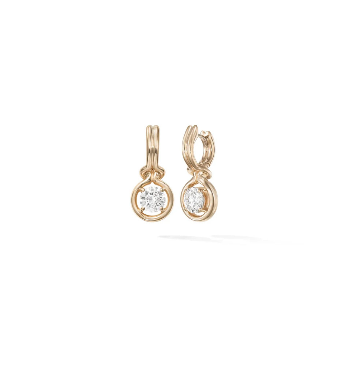 luma lab grown diamond hoop earrings in 14k gold