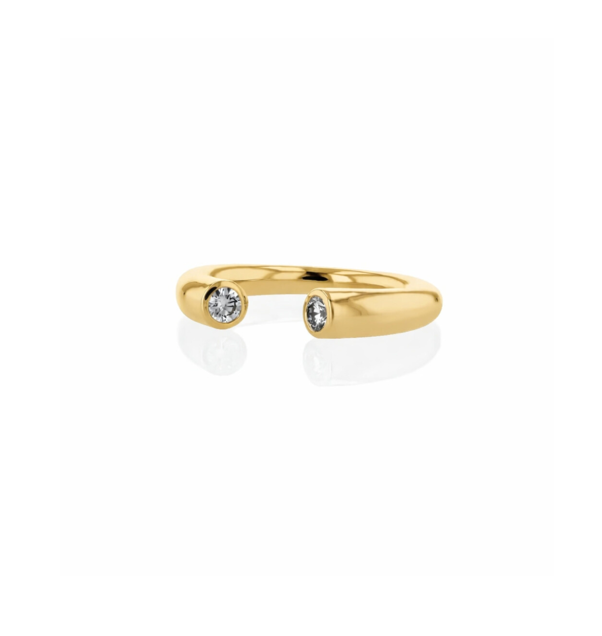 open style lab grown diamond ring band in 14k gold