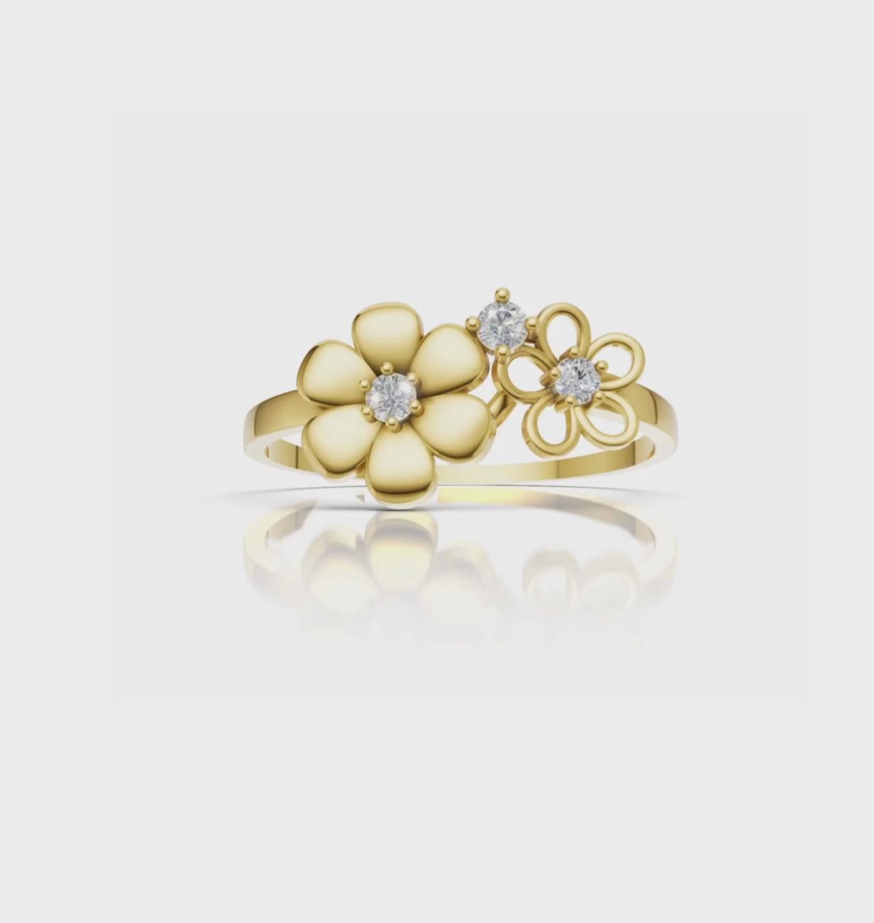 FLEURIS || 1.05Ct Lab-Grown Diamond Ring in 14K Gold