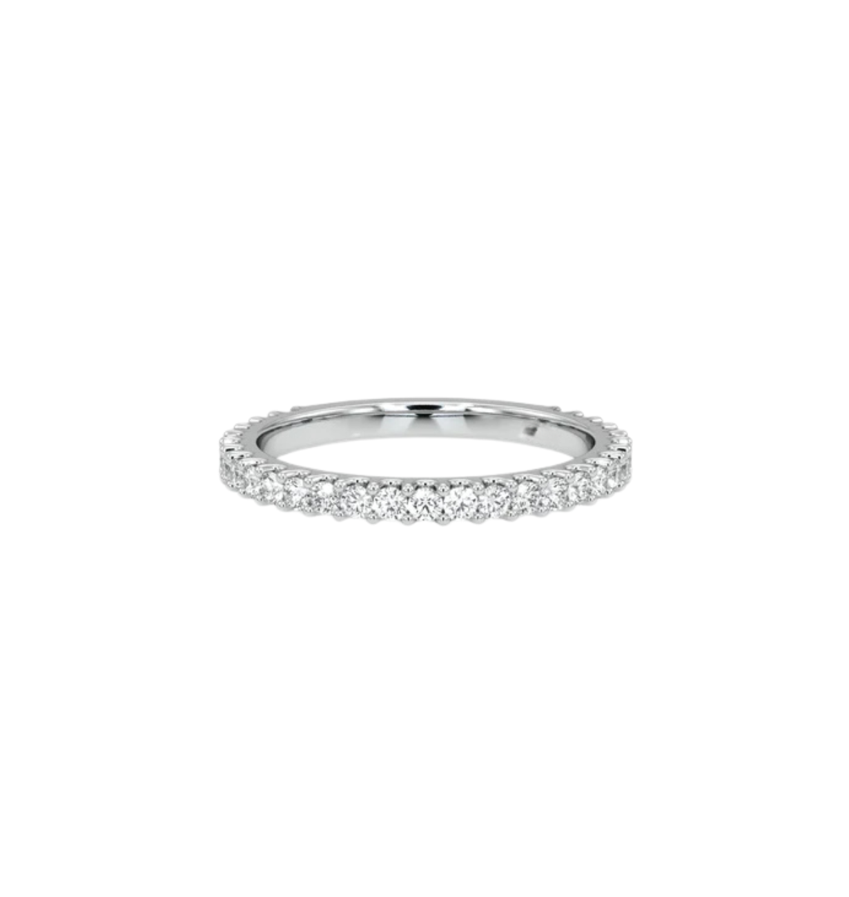 rasa 3/4 eternity wedding band with round lab grown diamonds in 14k gold