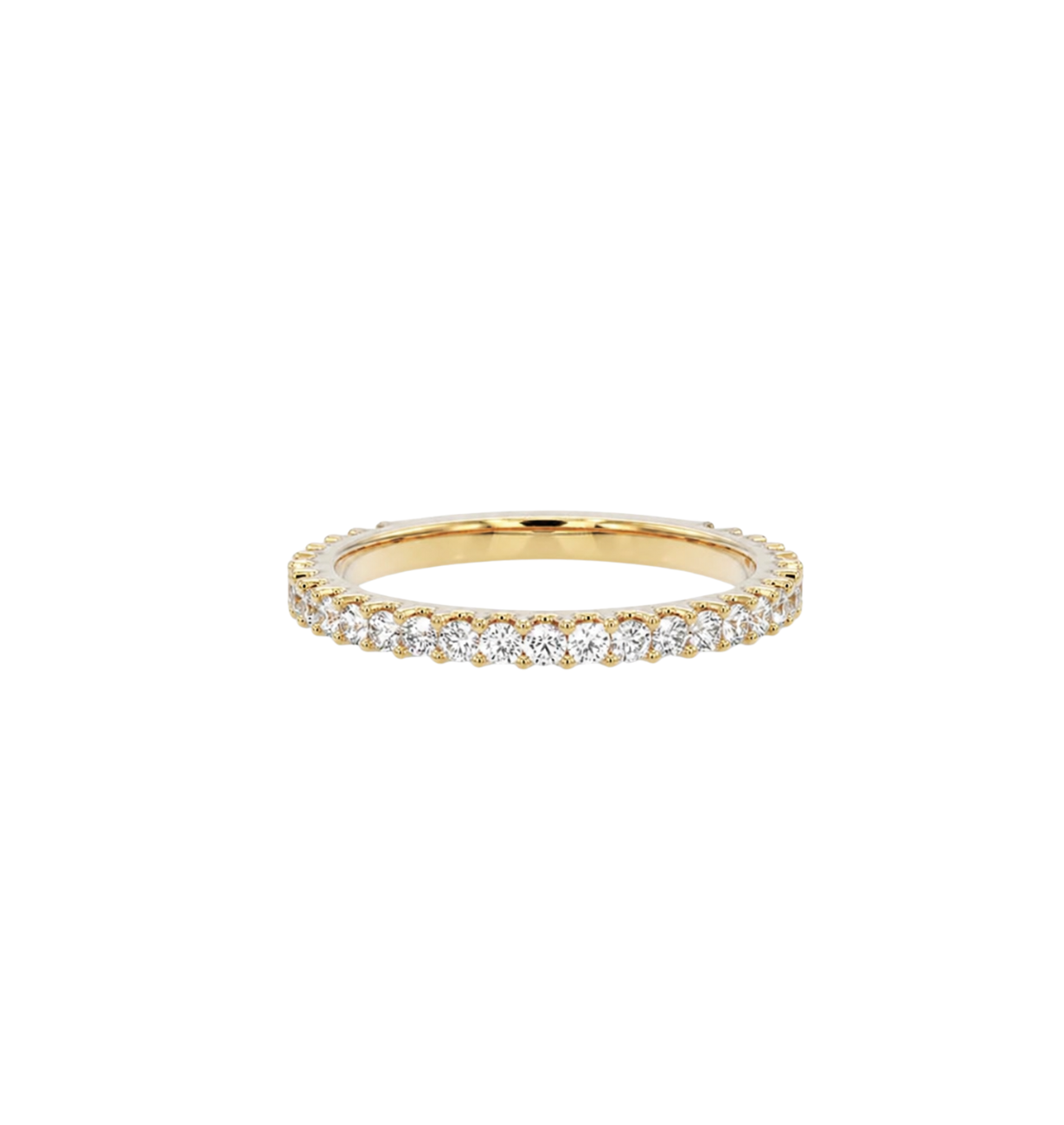 rasa lab grown diamond wedding band with round cut diamonds