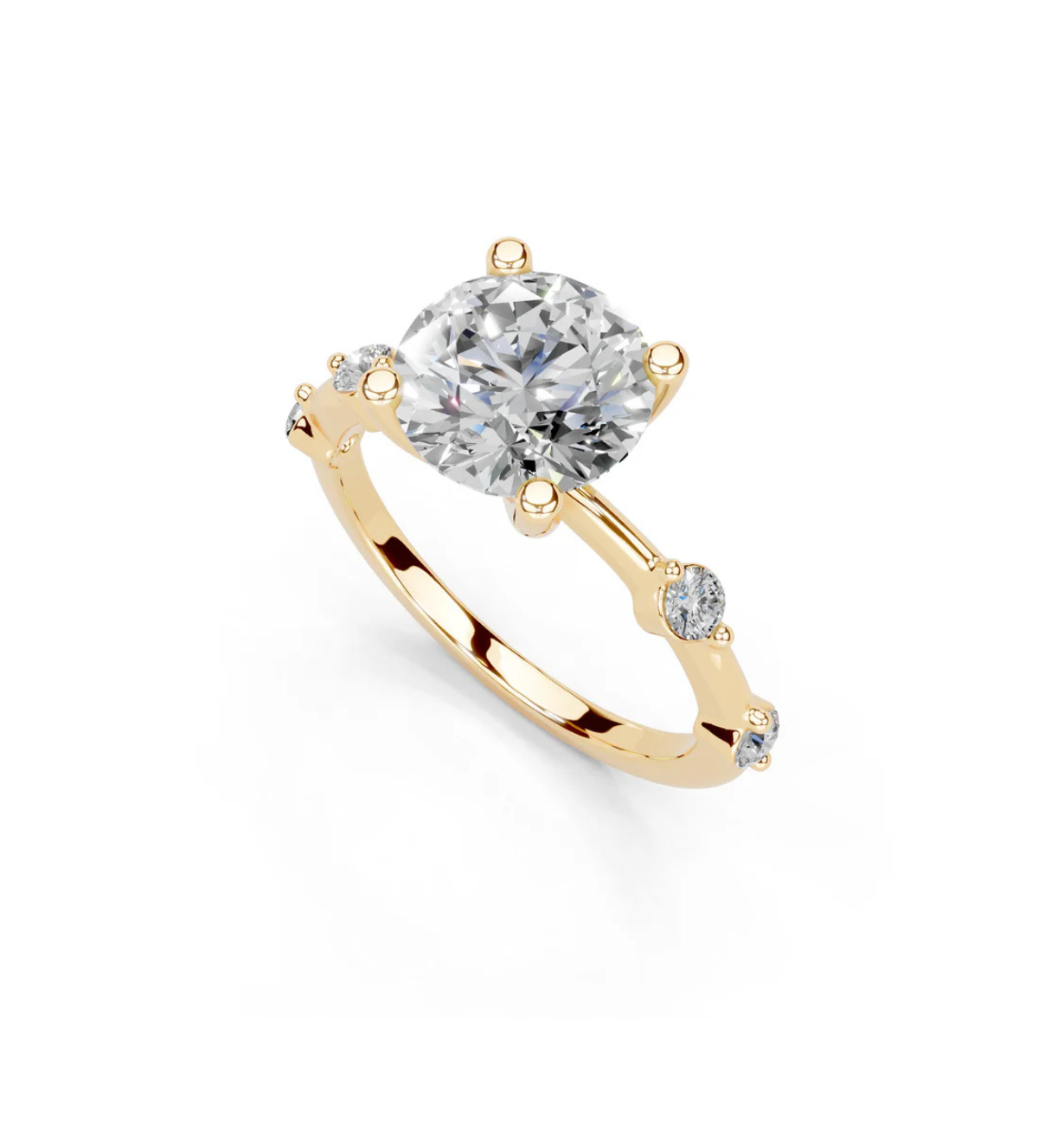 top view of ryna lab grown diamond engagement ring