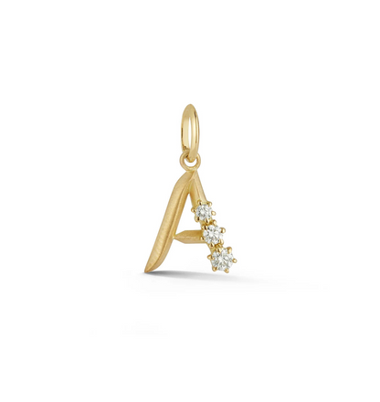 18K Gold Vermeil Glam Letter Charm A