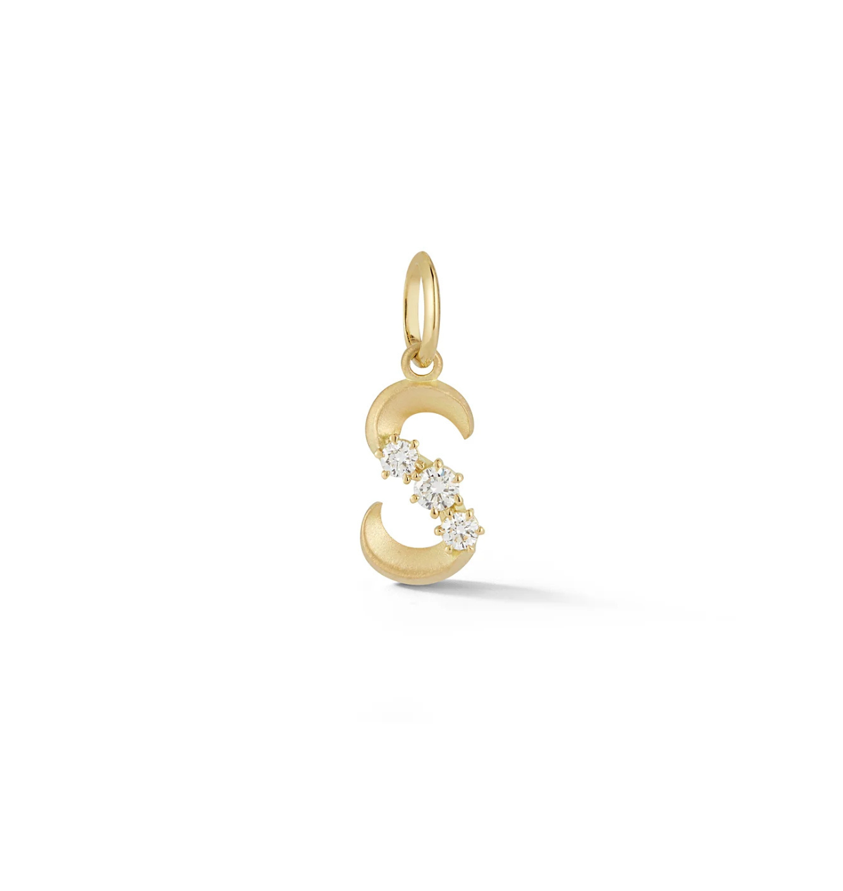18K Gold Vermeil Glam Letter Charm S