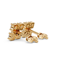 18k Gold Vermeil Celestia Cluster Stud Earrings 