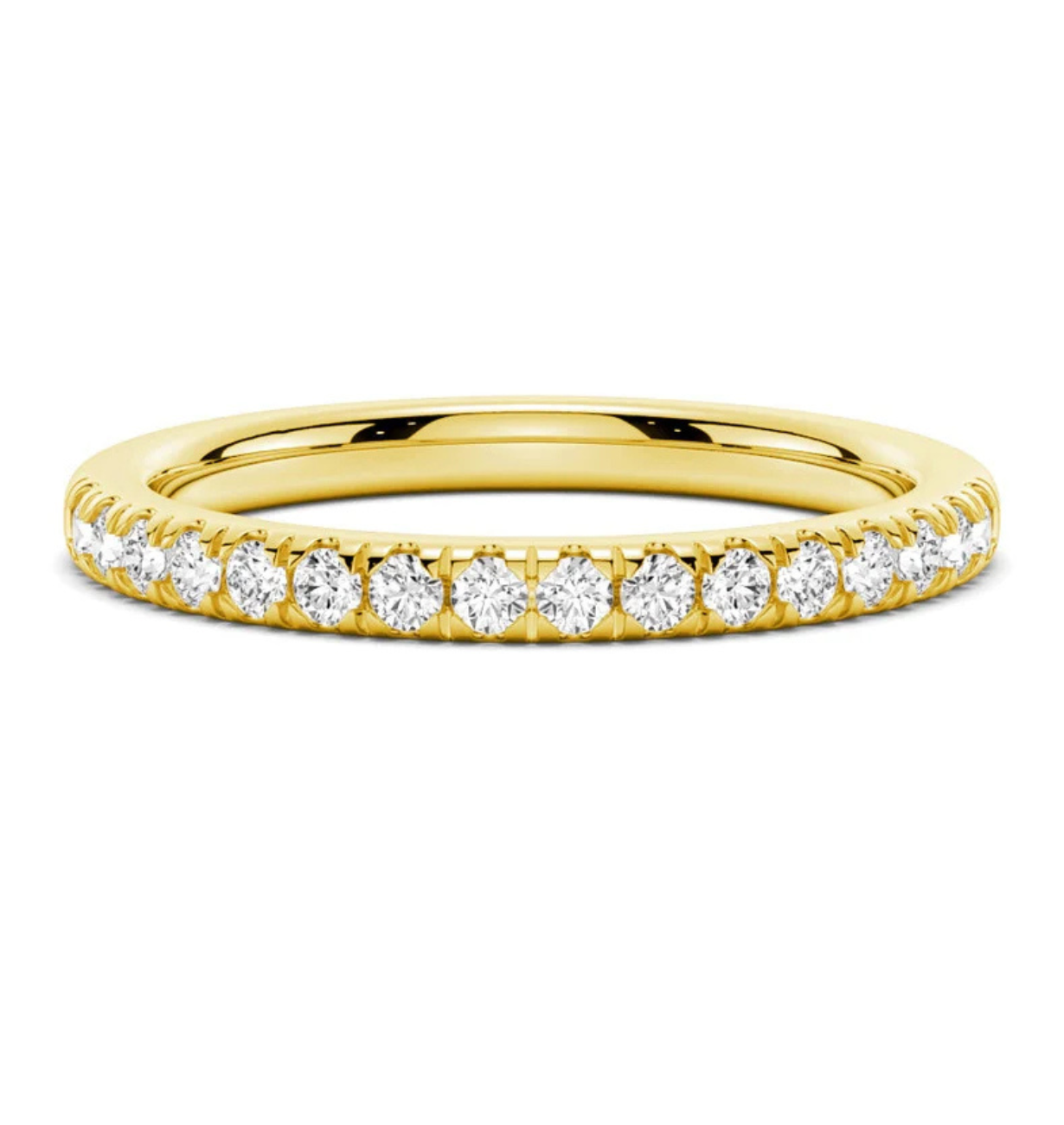 HALCYON || 0.15Ct Lab-Grown Diamond Half-Eternity Band In 14K Gold