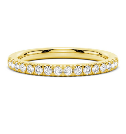 HALCYON || 0.15Ct Lab-Grown Diamond Half-Eternity Band In 14K Gold