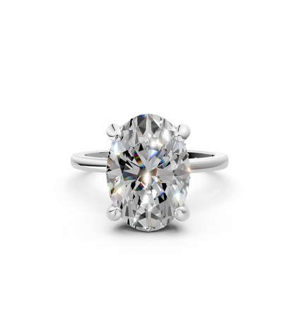 MERIEL || 3.85Ct Lab-Grown Diamond Hidden Halo Ring In 14K Gold