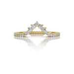 Chevron Crown Lab-Grown Diamond Band