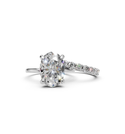 DARCY || 3.08Ct Lab-Grown Diamond Ring Set In 14K Gold