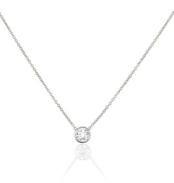 Timeless Bezel-Set Solitaire Diamond Necklace