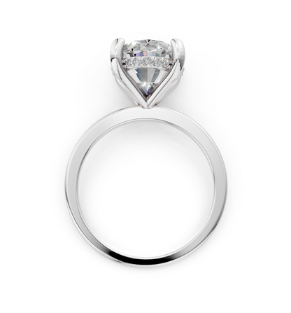 MERIEL || 3.85Ct Lab-Grown Diamond Hidden Halo Ring In 14K Gold