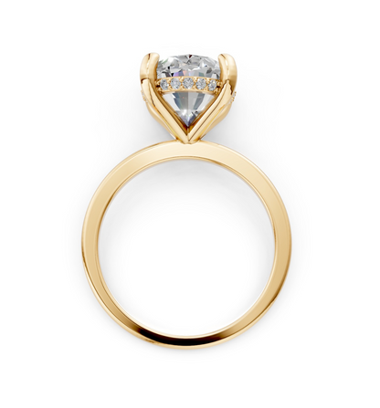 MERIEL || 3.85Ct Lab-Grown Diamond Hidden Halo Ring In 14K Gold