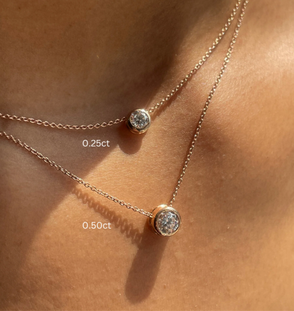 Timeless Bezel-Set Solitaire Diamond Necklace