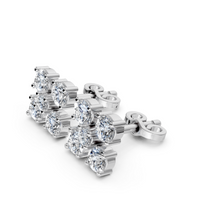 925 Sterling Silver Celestia Cluster Stud Earrings