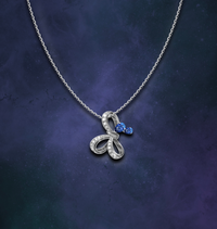 925 Sterling Silver Sapphire Bloom Butterfly Pendant Necklace