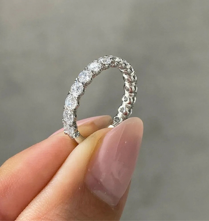 Alla Oval Engagement Ring with Oval Lab-Grown Diamond and Diamond Band