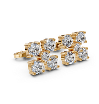 Celestia Cluster Stud Earrings Gold Vermeil