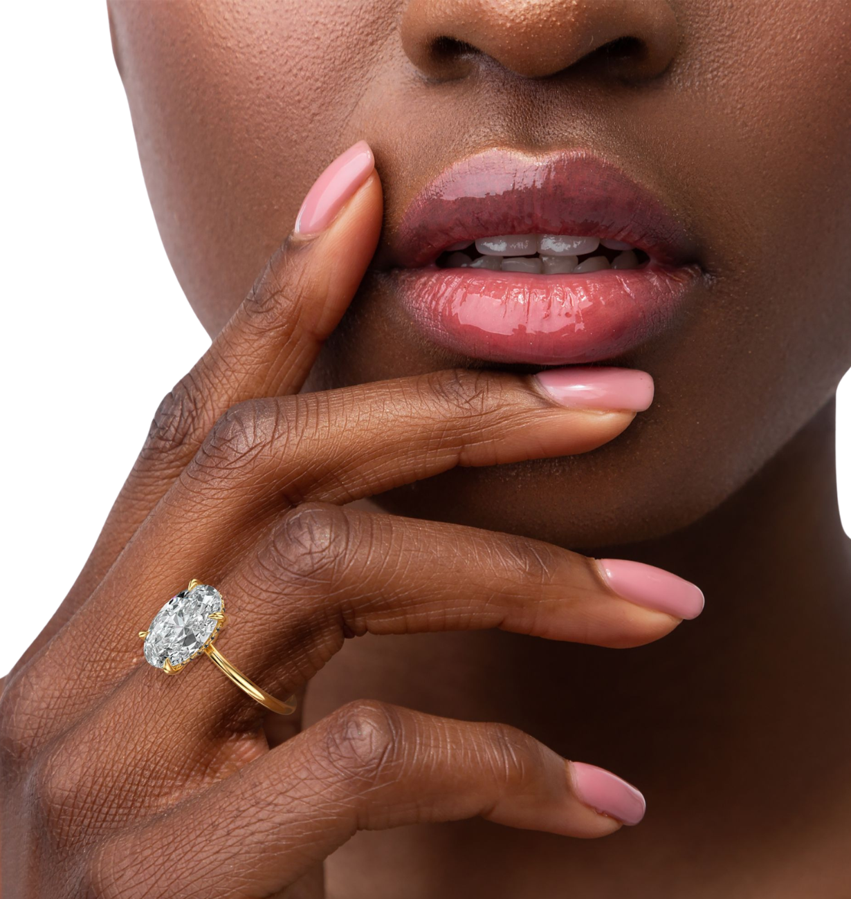 Mery Oval Diamond Engagement Ring in 18K Solid Gold by Siara By Ark