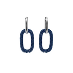 Midnight Link Drop Earrings for women in modern chain style.