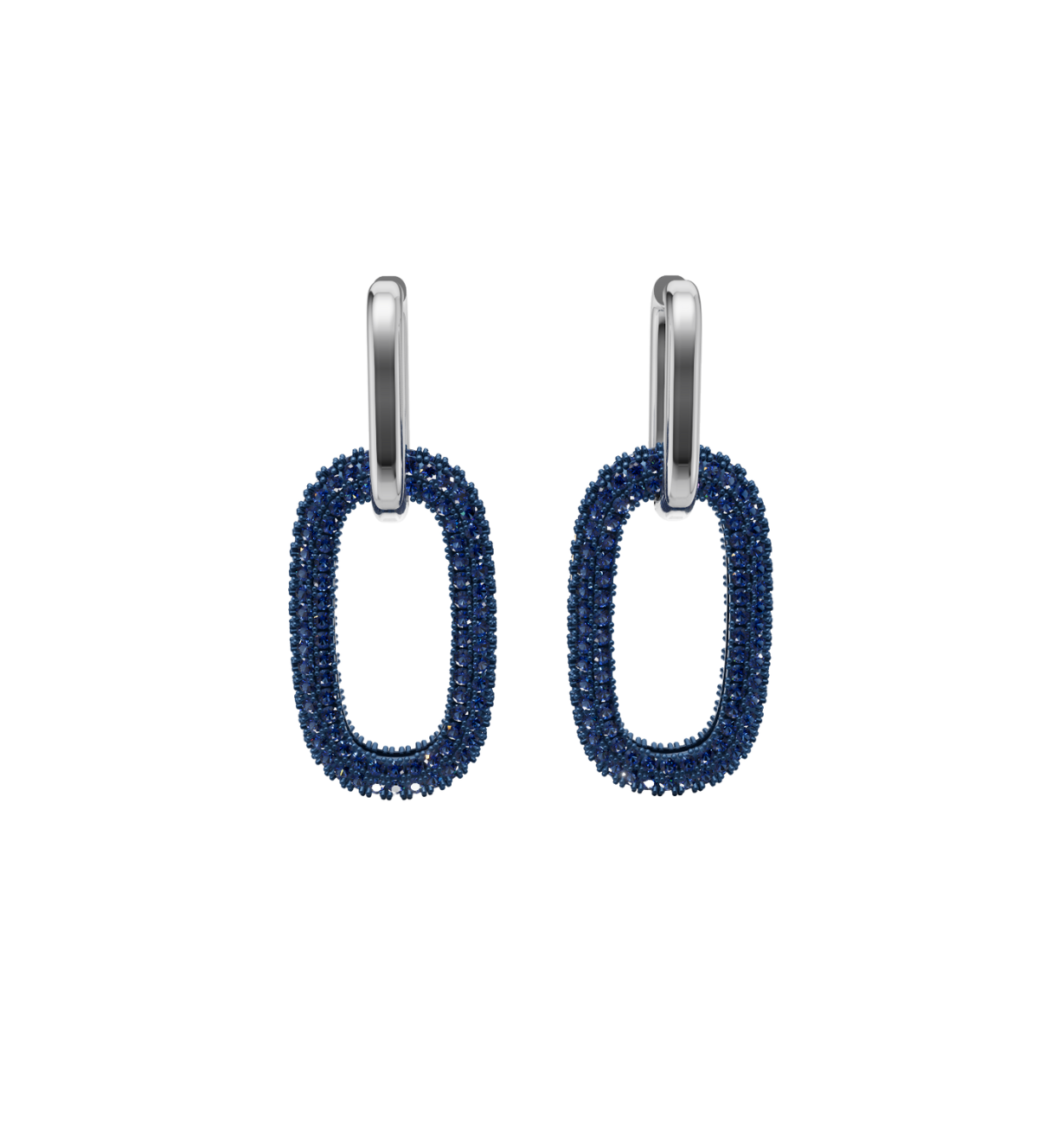 Midnight Link Drop Earrings for women in modern chain style.