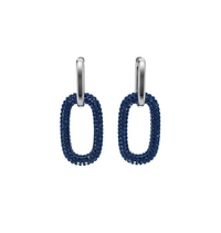 Midnight Link Drop Earrings for women in modern chain style.